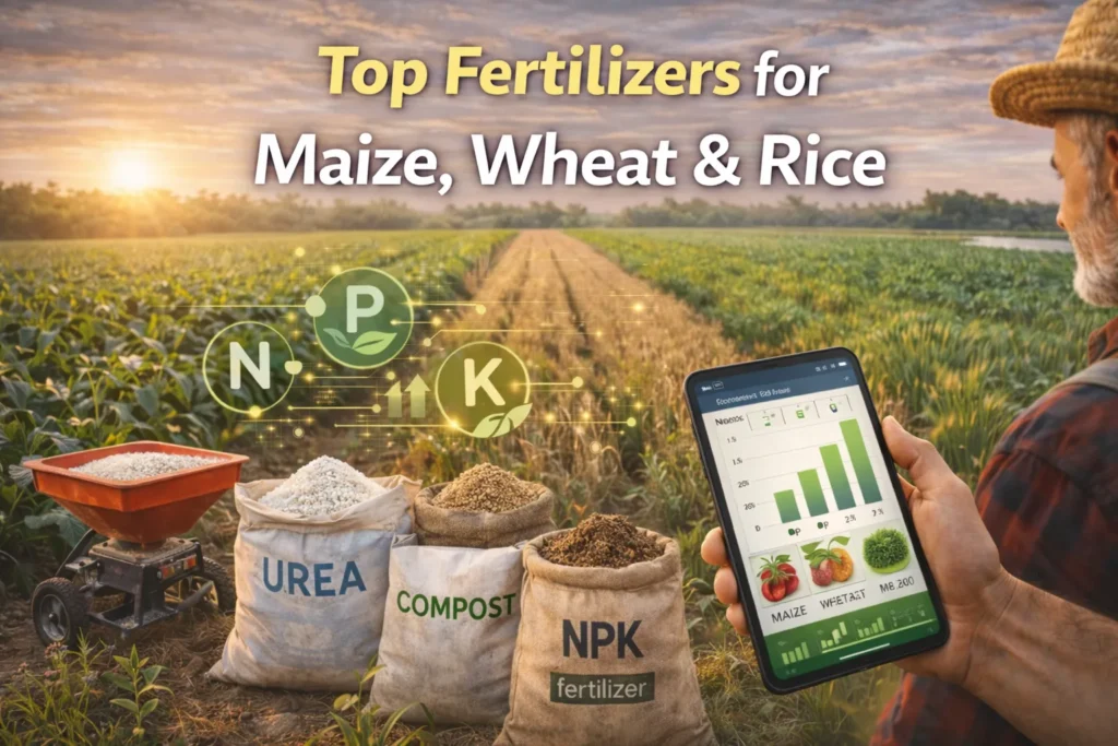 Top Fertilizers for Maize Wheat And Rice: Boost Yields Fast